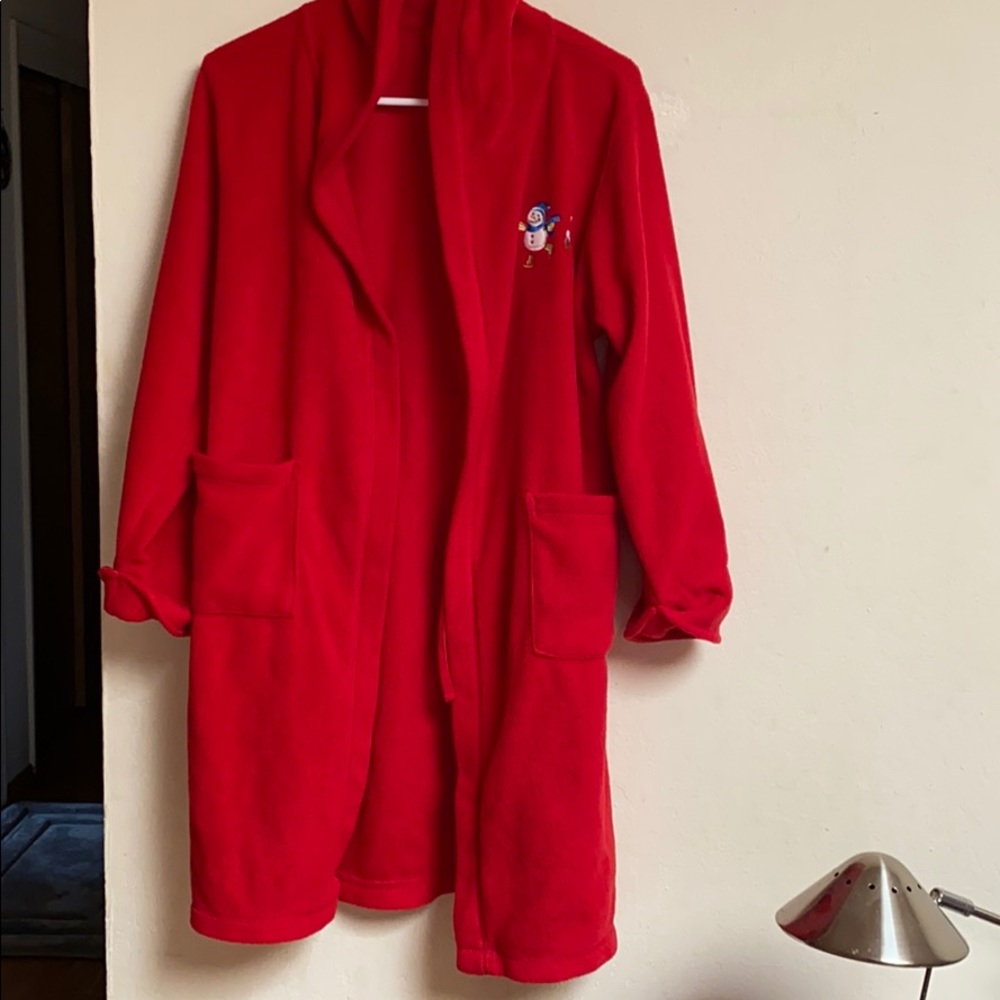 Children place robe